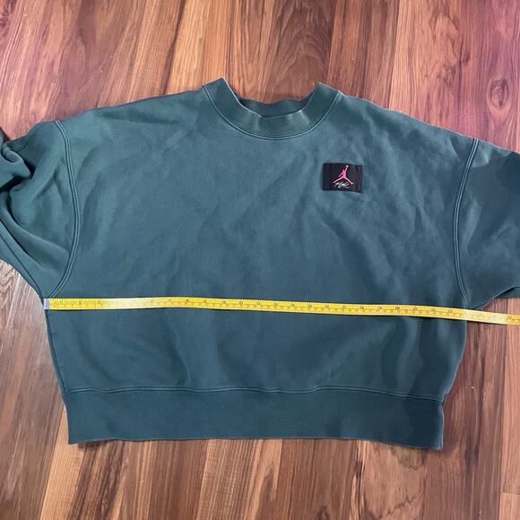 Jordan Flight Fleece Women’s L Loose Fit Oversized Crewneck Mod Crop Sweatshirt - Picture 8 of 10